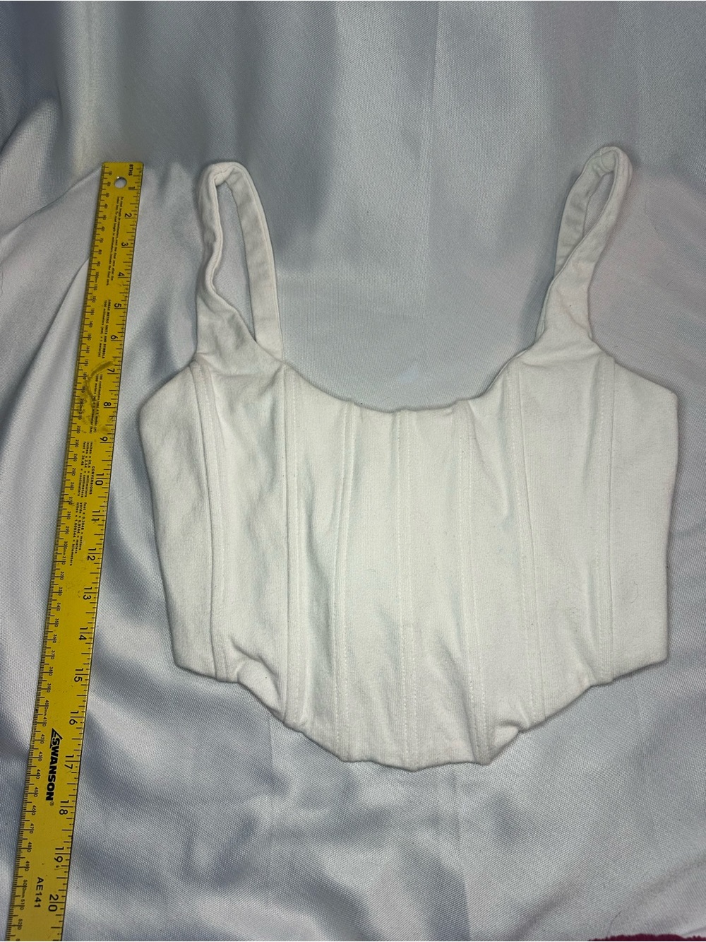 Brock Collection x H&M Cream Structured Crop Tank Top - Picture 3 of 5